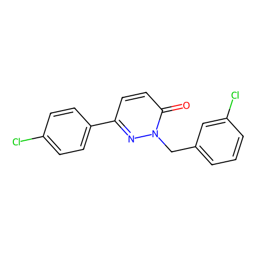 6-(4-Chlorophenyl)-2-[(3-chlorophenyl)methyl]pyridazin-3-one structure