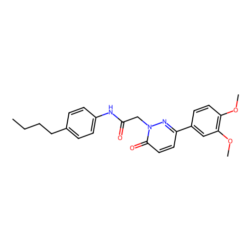N-(4-butylphenyl)-2-(3-(3,4-dimethoxyphenyl)-6-oxopyridazin-1(6H)-yl)acetamide structure