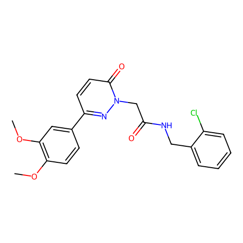 N-(2-chlorobenzyl)-2-(3-(3,4-dimethoxyphenyl)-6-oxopyridazin-1(6H)-yl)acetamide structure