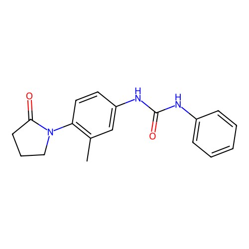 1-[3-Methyl-4-(2-oxopyrrolidin-1-yl)phenyl]-3-phenylurea structure