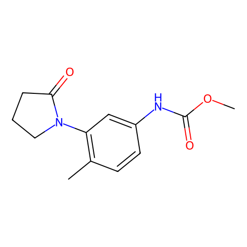Methyl (4-methyl-3-(2-oxopyrrolidin-1-yl)phenyl)carbamate structure