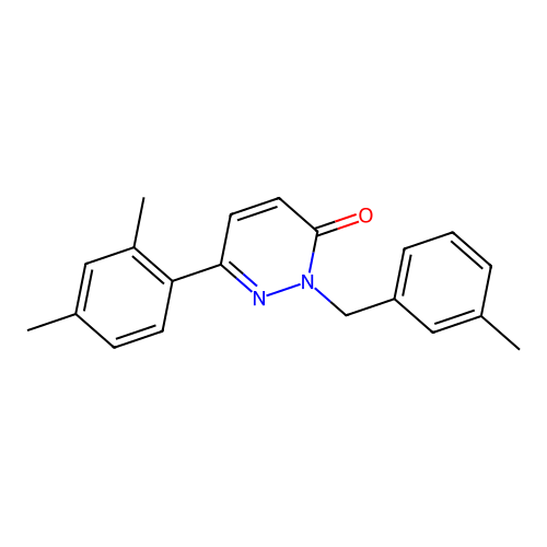 6-(2,4-Dimethylphenyl)-2-[(3-methylphenyl)methyl]pyridazin-3-one structure