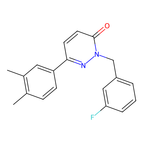 6-(3,4-Dimethylphenyl)-2-[(3-fluorophenyl)methyl]pyridazin-3-one structure