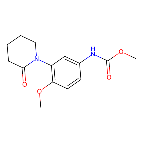 methyl N-[4-methoxy-3-(2-oxopiperidin-1-yl)phenyl]carbamate structure