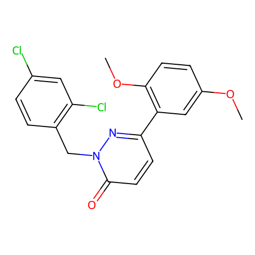 2-[(2,4-Dichlorophenyl)methyl]-6-(2,5-dimethoxyphenyl)pyridazin-3-one structure