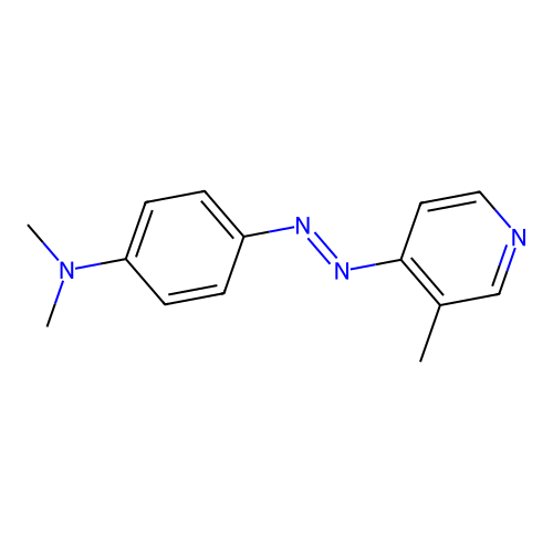 N,N-dimethyl-4-[(E)-(3-methylpyridin-4-yl)diazenyl]aniline structure