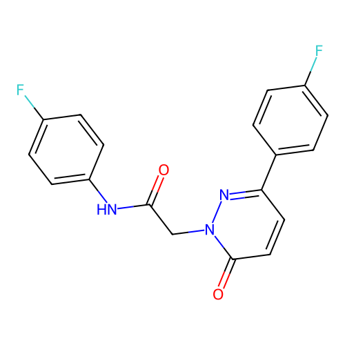 N-(4-fluorophenyl)-2-(3-(4-fluorophenyl)-6-oxopyridazin-1(6H)-yl)acetamide structure