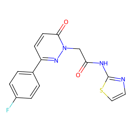 2-[3-(4-fluorophenyl)-6-oxopyridazin-1(6H)-yl]-N-(1,3-thiazol-2-yl)acetamide structure