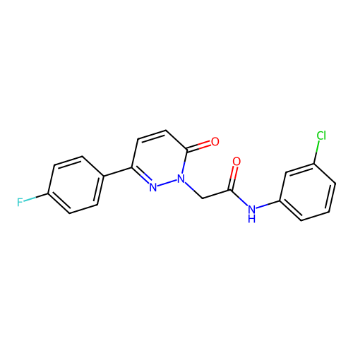 N-(3-chlorophenyl)-2-[3-(4-fluorophenyl)-6-oxopyridazin-1(6H)-yl]acetamide structure