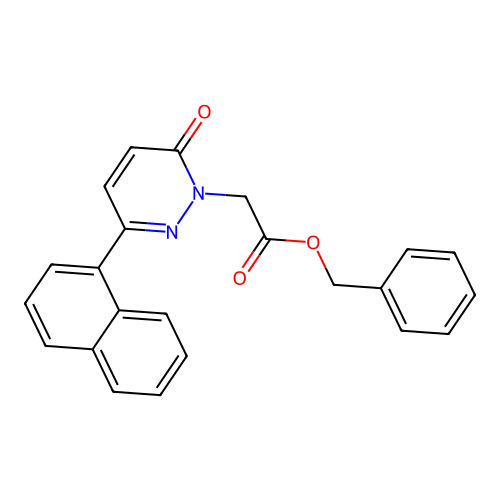 benzyl [3-(naphthalen-1-yl)-6-oxopyridazin-1(6H)-yl]acetate structure