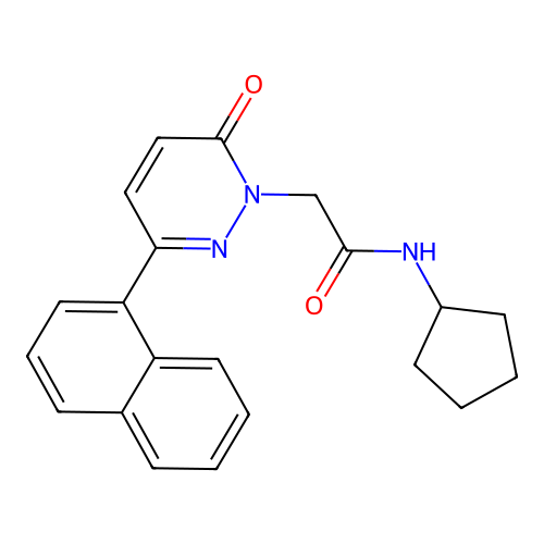N-cyclopentyl-2-(3-(naphthalen-1-yl)-6-oxopyridazin-1(6H)-yl)acetamide structure
