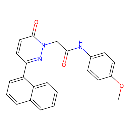 N-(4-methoxyphenyl)-2-(3-(naphthalen-1-yl)-6-oxopyridazin-1(6H)-yl)acetamide structure