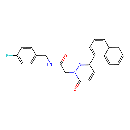 N-(4-fluorobenzyl)-2-(3-(naphthalen-1-yl)-6-oxopyridazin-1(6H)-yl)acetamide structure