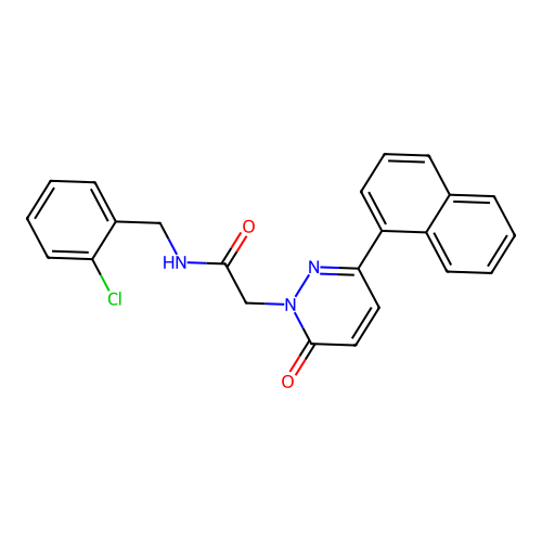 N-(2-chlorobenzyl)-2-(3-(naphthalen-1-yl)-6-oxopyridazin-1(6H)-yl)acetamide structure