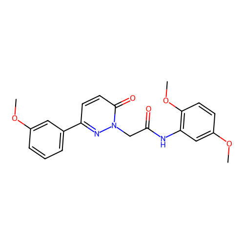 N-(2,5-dimethoxyphenyl)-2-(3-(3-methoxyphenyl)-6-oxopyridazin-1(6H)-yl)acetamide structure
