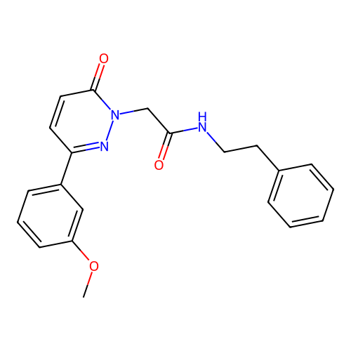 2-(3-(3-methoxyphenyl)-6-oxopyridazin-1(6H)-yl)-N-phenethylacetamide structure