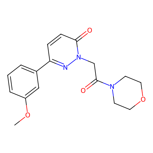 6-(3-methoxyphenyl)-2-(2-morpholino-2-oxoethyl)-3(2H)-pyridazinone structure