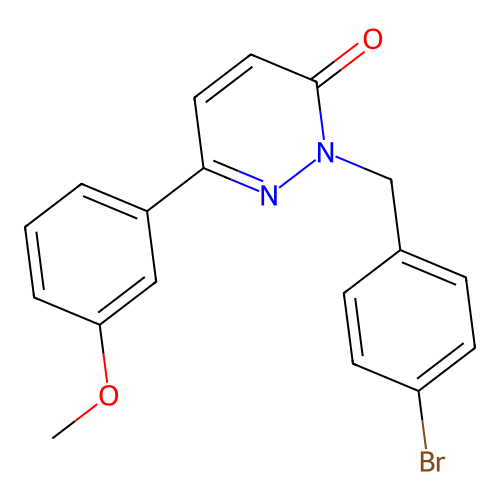 2-(4-bromobenzyl)-6-(3-methoxyphenyl)pyridazin-3(2H)-one structure