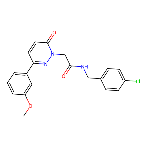 N-(4-chlorobenzyl)-2-(3-(3-methoxyphenyl)-6-oxopyridazin-1(6H)-yl)acetamide structure