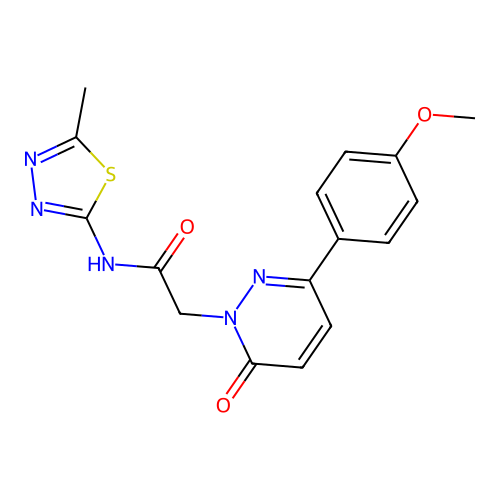 2-(3-(4-methoxyphenyl)-6-oxopyridazin-1(6H)-yl)-N-(5-methyl-1,3,4-thiadiazol-2-yl)acetamide structure