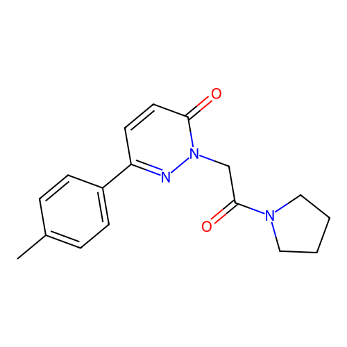 6-(4-Methylphenyl)-2-(2-oxo-2-pyrrolidin-1-ylethyl)pyridazin-3-one structure