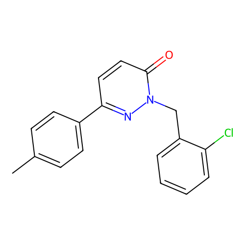 2-(2-chlorobenzyl)-6-(p-tolyl)pyridazin-3(2H)-one structure