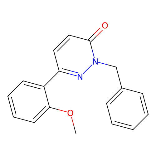 2-benzyl-6-(2-methoxyphenyl)pyridazin-3(2H)-one structure