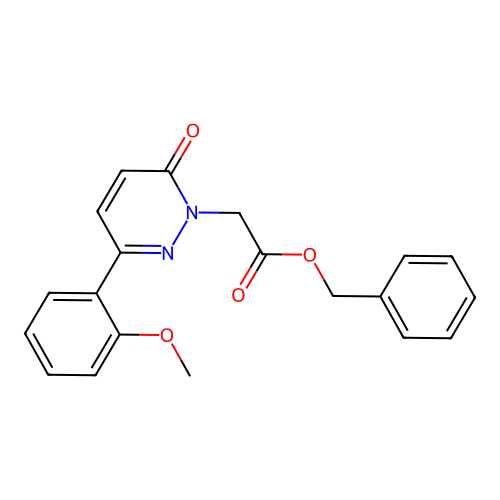 benzyl [3-(2-methoxyphenyl)-6-oxopyridazin-1(6H)-yl]acetate structure