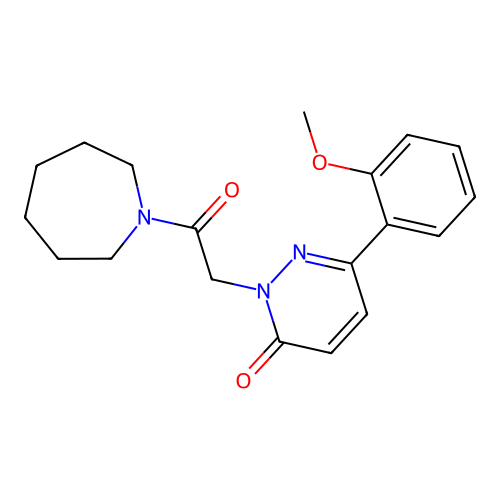 2-[2-(1-azepanyl)-2-oxoethyl]-6-(2-methoxyphenyl)-3(2H)-pyridazinone structure
