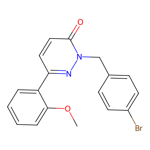 2-(4-bromobenzyl)-6-(2-methoxyphenyl)pyridazin-3(2H)-one structure