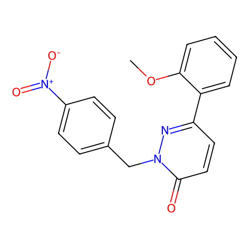6-(2-methoxyphenyl)-2-(4-nitrobenzyl)pyridazin-3(2H)-one structure