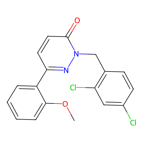 2-(2,4-dichlorobenzyl)-6-(2-methoxyphenyl)pyridazin-3(2H)-one structure