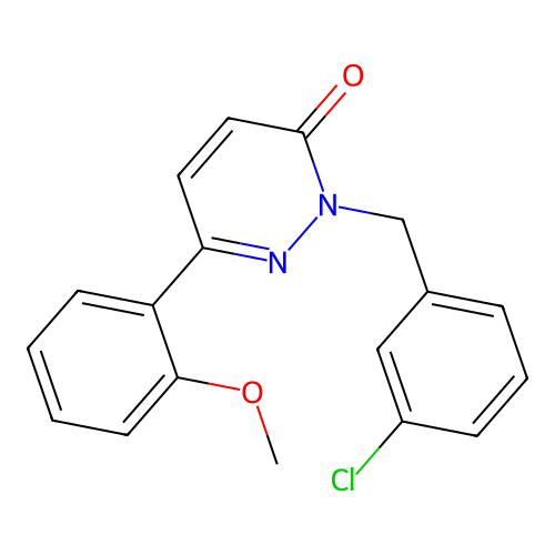 2-(3-chlorobenzyl)-6-(2-methoxyphenyl)pyridazin-3(2H)-one structure