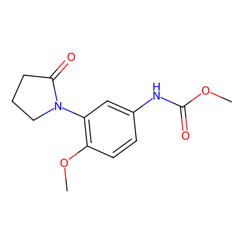 methyl N-[4-methoxy-3-(2-oxopyrrolidin-1-yl)phenyl]carbamate structure