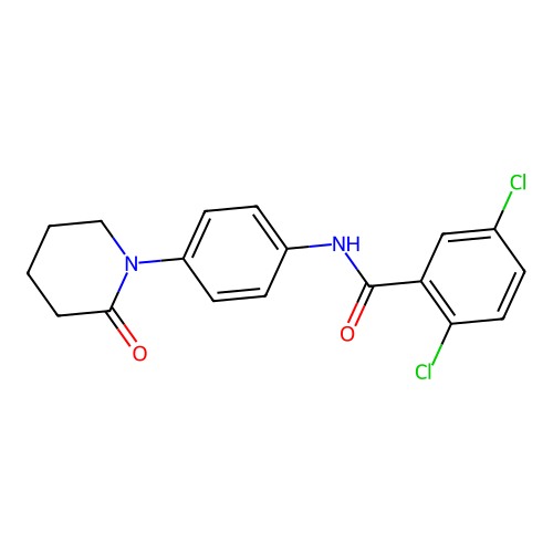 2,5-dichloro-N-[4-(2-oxopiperidin-1-yl)phenyl]benzamide structure