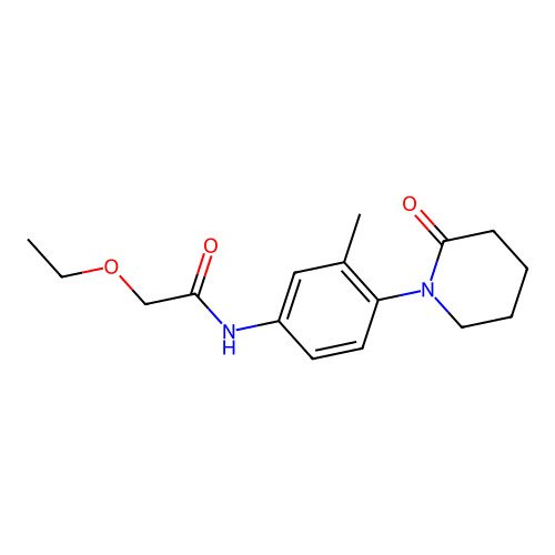 2-ethoxy-N-(3-methyl-4-(2-oxopiperidin-1-yl)phenyl)acetamide structure