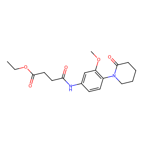 Ethyl 4-[3-methoxy-4-(2-oxopiperidin-1-yl)anilino]-4-oxobutanoate structure
