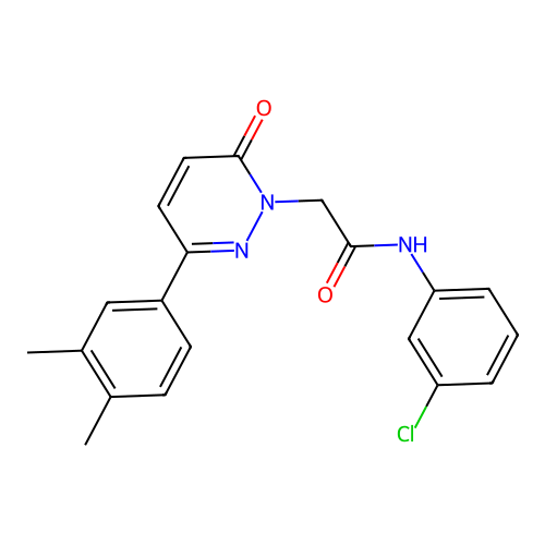 N-(3-chlorophenyl)-2-[3-(3,4-dimethylphenyl)-6-oxopyridazin-1-yl]acetamide structure