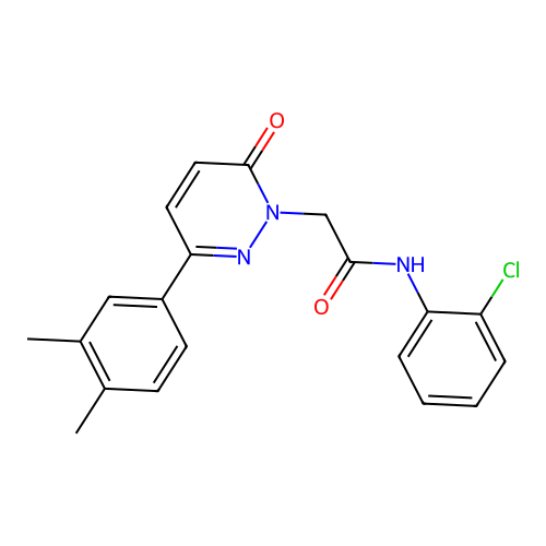 N-(2-chlorophenyl)-2-[3-(3,4-dimethylphenyl)-6-oxopyridazin-1-yl]acetamide structure