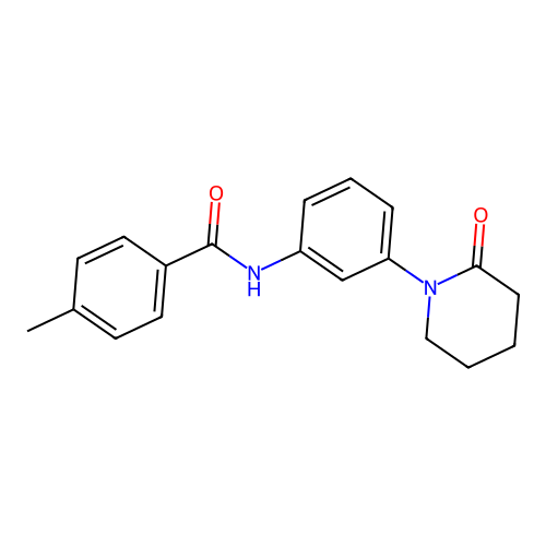 4-methyl-N-[3-(2-oxopiperidin-1-yl)phenyl]benzamide structure
