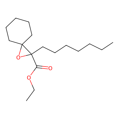Ethyl 2-heptyl-1-oxaspiro[2.5]octane-2-carboxylate structure