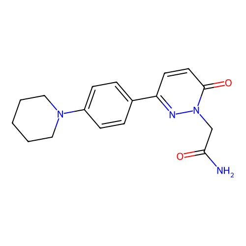 2-[6-Oxo-3-(4-piperidin-1-ylphenyl)pyridazin-1-yl]acetamide structure