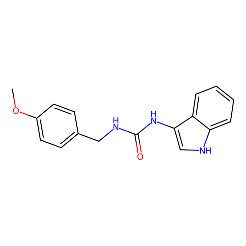 1-(1H-indol-3-yl)-3-(4-methoxybenzyl)urea structure