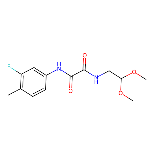 N-(2,2-dimethoxyethyl)-N'-(3-fluoro-4-methylphenyl)ethanediamide structure