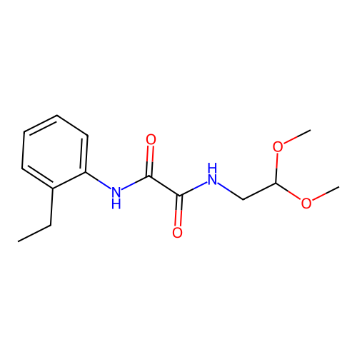N-(2,2-dimethoxyethyl)-N'-(2-ethylphenyl)oxamide structure