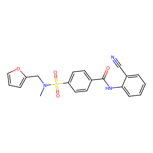 N-(2-cyanophenyl)-4-[furan-2-ylmethyl(methyl)sulfamoyl]benzamide structure