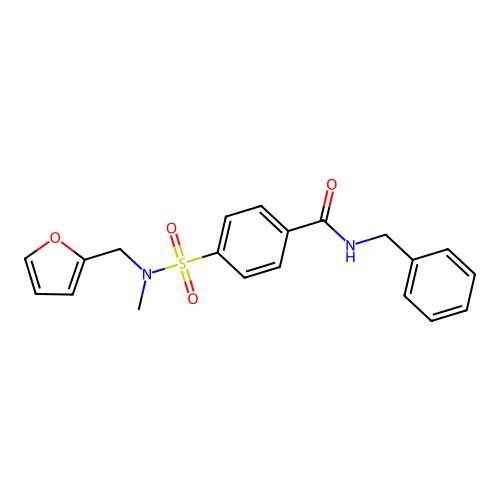 N-benzyl-4-[furan-2-ylmethyl(methyl)sulfamoyl]benzamide structure