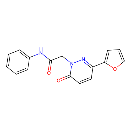 2-(3-(furan-2-yl)-6-oxopyridazin-1(6H)-yl)-N-phenylacetamide structure