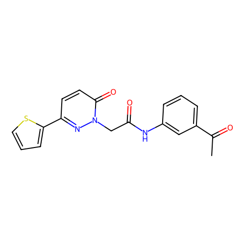 N-(3-acetylphenyl)-2-(6-oxo-3-(thiophen-2-yl)pyridazin-1(6H)-yl)acetamide structure