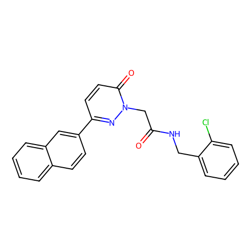 N-[(2-chlorophenyl)methyl]-2-(3-naphthalen-2-yl-6-oxopyridazin-1-yl)acetamide structure